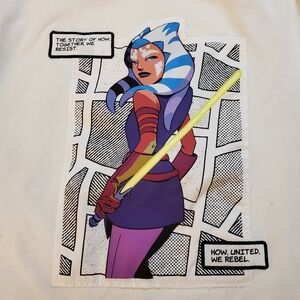 Disney Parks Star Wars Ahsoka Tano Women of the‎ Galaxy Kid's T-Shirt Sz 14